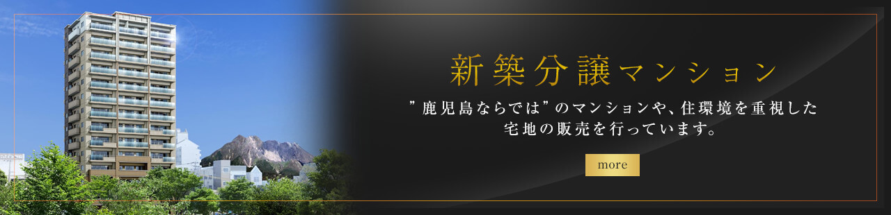 新築分譲マンション 鹿児島ならではのマンションや住環境を重視した宅地の販売を行っています。