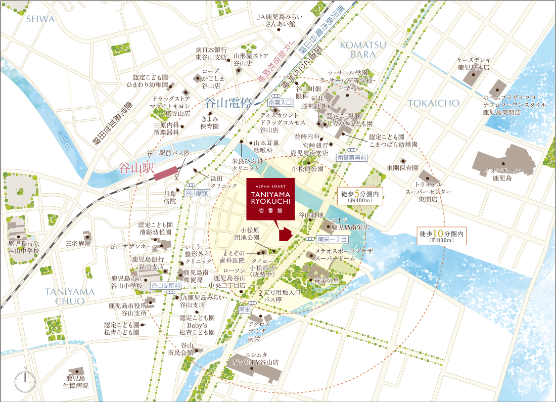 アルファスマート谷山緑地壱番館 アクセスマップ