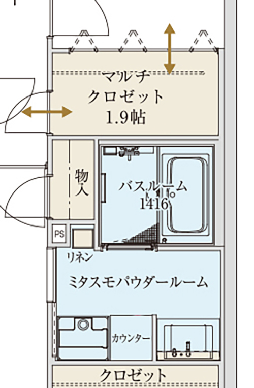 mi+moパウダールーム